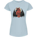 Devil Woman Guitar Death Heavy Metal Rock Womens Petite Cut T-Shirt Light Blue