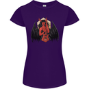 Devil Woman Guitar Death Heavy Metal Rock Womens Petite Cut T-Shirt Purple