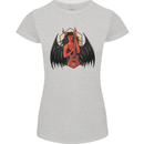Devil Woman Guitar Death Heavy Metal Rock Womens Petite Cut T-Shirt Sports Grey
