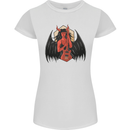 Devil Woman Guitar Death Heavy Metal Rock Womens Petite Cut T-Shirt White