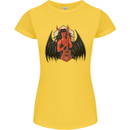 Devil Woman Guitar Death Heavy Metal Rock Womens Petite Cut T-Shirt Yellow