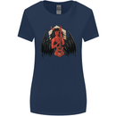 Devil Woman Guitar Death Heavy Metal Rock Womens Wider Cut T-Shirt Navy Blue