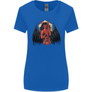 Devil Woman Guitar Death Heavy Metal Rock Womens Wider Cut T-Shirt Royal Blue