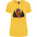 Devil Woman Guitar Death Heavy Metal Rock Womens Wider Cut T-Shirt Yellow
