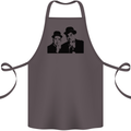 Dick and Doof Aka Laurel & Hardy Cotton Apron 100% Organic Dark Grey