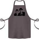Dick and Doof Aka Laurel & Hardy Cotton Apron 100% Organic Dark Grey