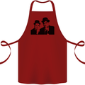 Dick and Doof Aka Laurel & Hardy Cotton Apron 100% Organic Maroon