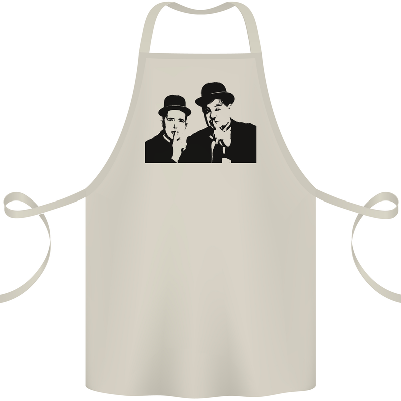 Dick and Doof Aka Laurel & Hardy Cotton Apron 100% Organic Natural