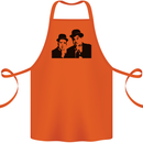 Dick and Doof Aka Laurel & Hardy Cotton Apron 100% Organic Orange