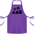 Dick and Doof Aka Laurel & Hardy Cotton Apron 100% Organic Purple