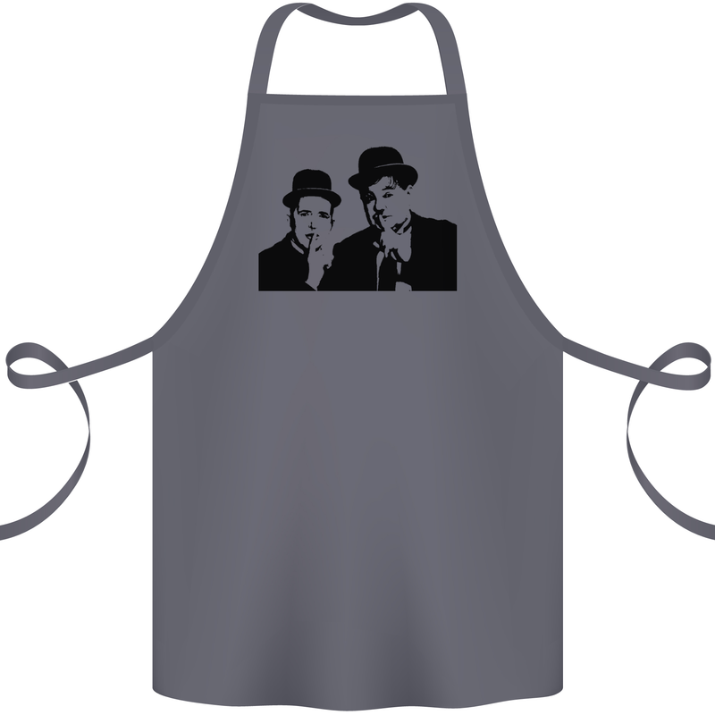 Dick and Doof Aka Laurel & Hardy Cotton Apron 100% Organic Steel