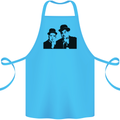Dick and Doof Aka Laurel & Hardy Cotton Apron 100% Organic Turquoise