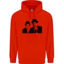 Dick and Doof Aka Laurel & Hardy Mens 80% Cotton Hoodie Bright Red