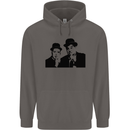 Dick and Doof Aka Laurel & Hardy Mens 80% Cotton Hoodie Charcoal
