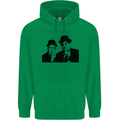 Dick and Doof Aka Laurel & Hardy Mens 80% Cotton Hoodie Irish Green