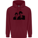 Dick and Doof Aka Laurel & Hardy Mens 80% Cotton Hoodie Maroon