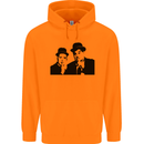 Dick and Doof Aka Laurel & Hardy Mens 80% Cotton Hoodie Orange