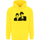 Dick and Doof Aka Laurel & Hardy Mens 80% Cotton Hoodie Yellow