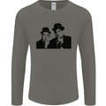 Dick and Doof Aka Laurel & Hardy Mens Long Sleeve T-Shirt Charcoal