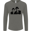 Dick and Doof Aka Laurel & Hardy Mens Long Sleeve T-Shirt Charcoal