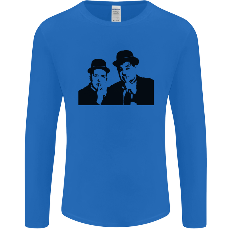 Dick and Doof Aka Laurel & Hardy Mens Long Sleeve T-Shirt Royal Blue