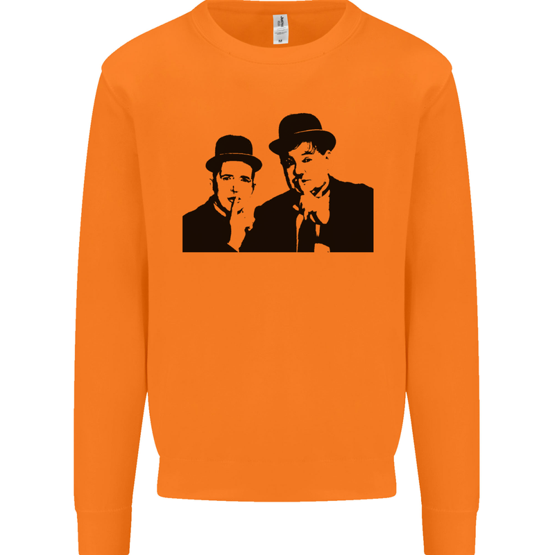 Dick and Doof Aka Laurel & Hardy Mens Sweatshirt Jumper Orange