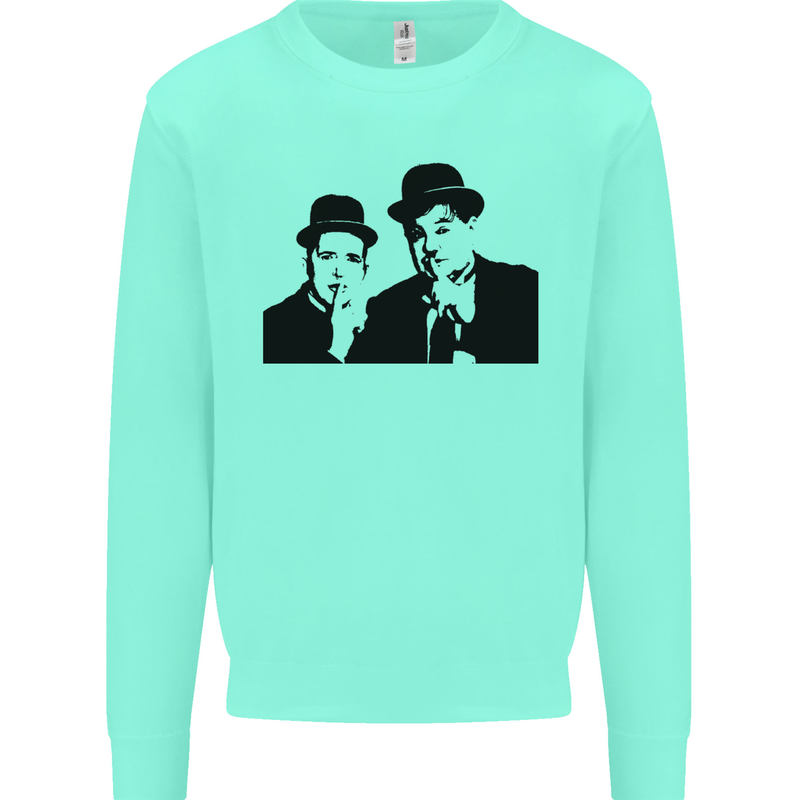 Dick and Doof Aka Laurel & Hardy Mens Sweatshirt Jumper Peppermint