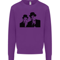 Dick and Doof Aka Laurel & Hardy Mens Sweatshirt Jumper Purple