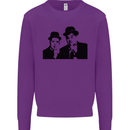 Dick and Doof Aka Laurel & Hardy Mens Sweatshirt Jumper Purple