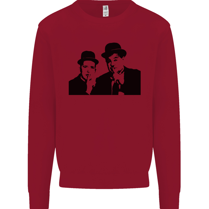 Dick and Doof Aka Laurel & Hardy Mens Sweatshirt Jumper Red