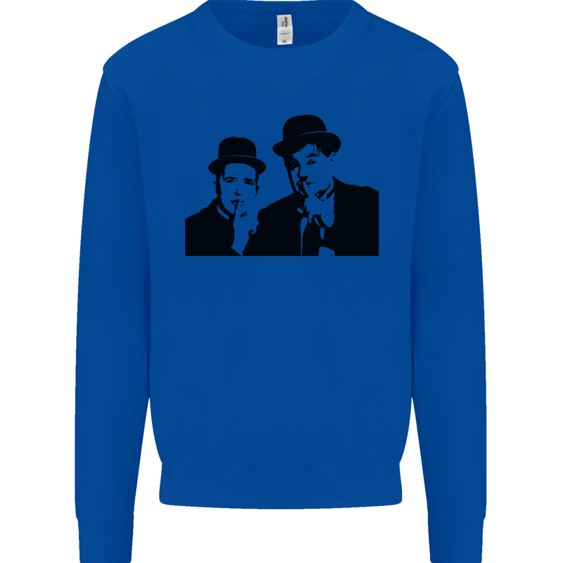 Dick and Doof Aka Laurel & Hardy Mens Sweatshirt Jumper Royal Blue