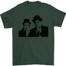 Dick and Doof Aka Laurel & Hardy Mens T-Shirt Cotton Gildan Forest Green