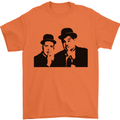 Dick and Doof Aka Laurel & Hardy Mens T-Shirt Cotton Gildan Orange