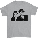 Dick and Doof Aka Laurel & Hardy Mens T-Shirt Cotton Gildan Sports Grey