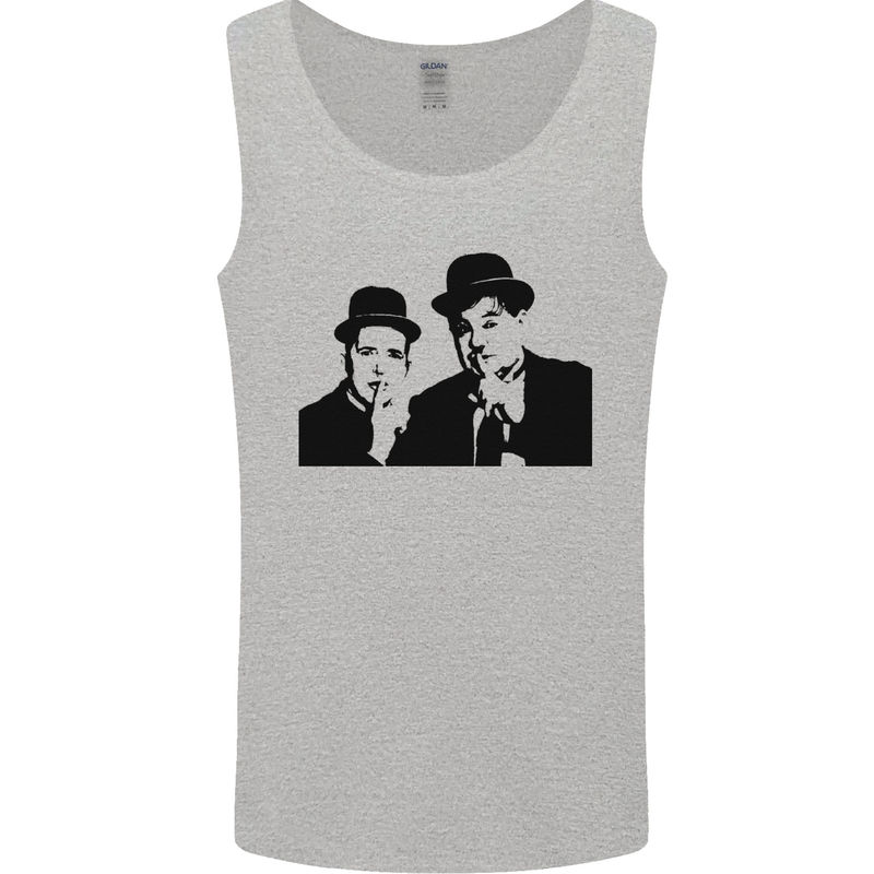 Dick and Doof Aka Laurel & Hardy Mens Vest Tank Top Sports Grey