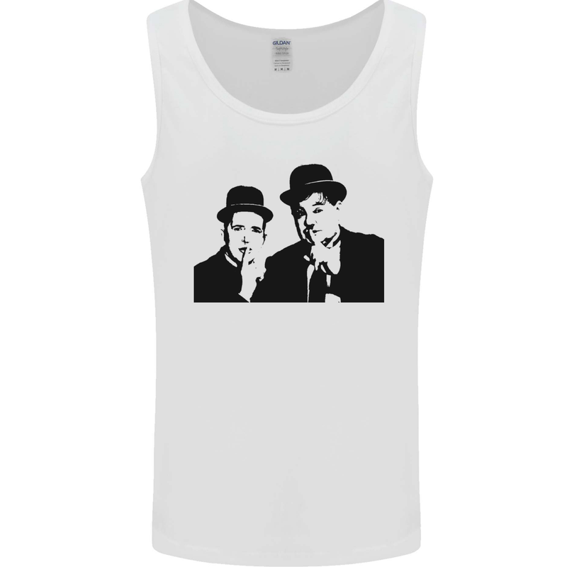 Dick and Doof Aka Laurel & Hardy Mens Vest Tank Top White