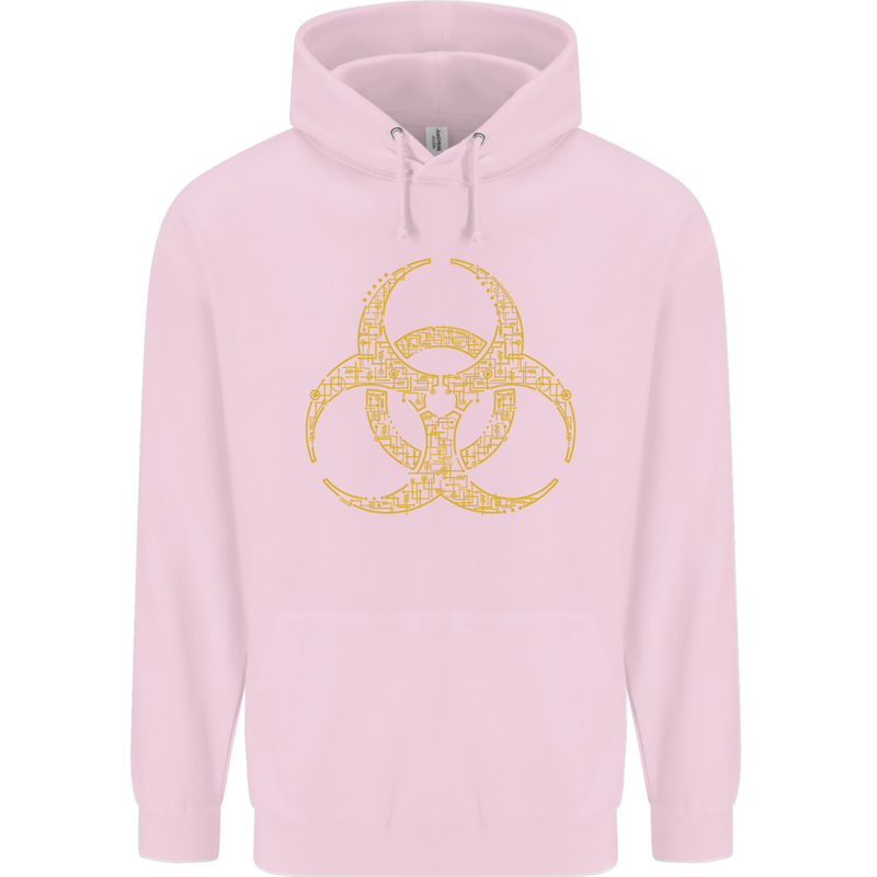 Digital Biohazard Gaming Gamer Zombie Childrens Kids Hoodie Light Pink