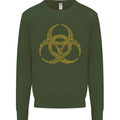 Digital Biohazard Gaming Gamer Zombie Kids Sweatshirt Jumper Forest Green