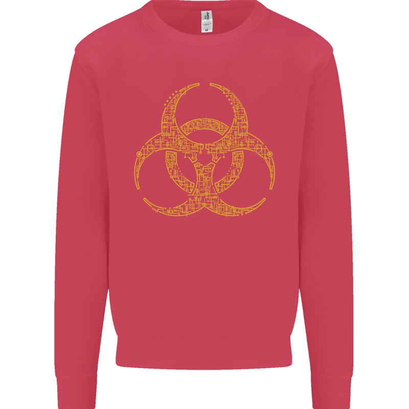 Digital Biohazard Gaming Gamer Zombie Kids Sweatshirt Jumper Heliconia