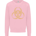 Digital Biohazard Gaming Gamer Zombie Kids Sweatshirt Jumper Light Pink