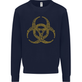 Digital Biohazard Gaming Gamer Zombie Kids Sweatshirt Jumper Navy Blue