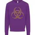 Digital Biohazard Gaming Gamer Zombie Kids Sweatshirt Jumper Purple