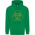 Digital Biohazard Gaming Gamer Zombie Mens 80% Cotton Hoodie Irish Green