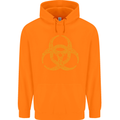 Digital Biohazard Gaming Gamer Zombie Mens 80% Cotton Hoodie Orange
