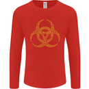 Digital Biohazard Gaming Gamer Zombie Mens Long Sleeve T-Shirt Red