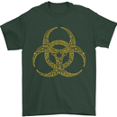 Digital Biohazard Gaming Gamer Zombie Mens T-Shirt Cotton Gildan Forest Green