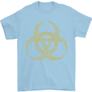 Digital Biohazard Gaming Gamer Zombie Mens T-Shirt Cotton Gildan Light Blue