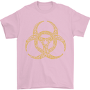 Digital Biohazard Gaming Gamer Zombie Mens T-Shirt Cotton Gildan Light Pink