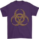 Digital Biohazard Gaming Gamer Zombie Mens T-Shirt Cotton Gildan Purple
