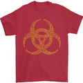 Digital Biohazard Gaming Gamer Zombie Mens T-Shirt Cotton Gildan Red